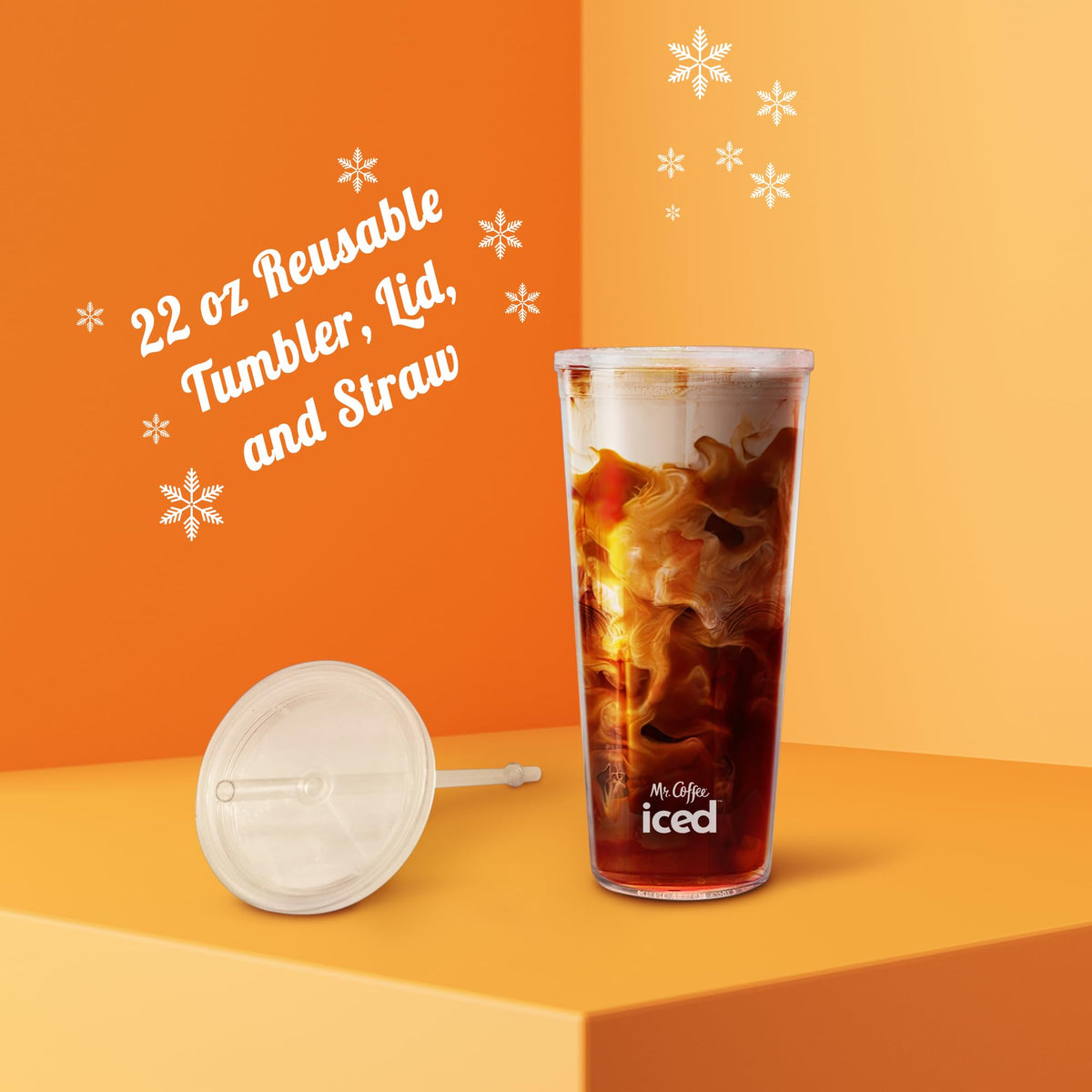 22 oz reusable tumbler reduces waste while delivering full flavor.