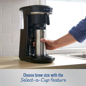 Mr. Coffee advanced water filtration shows impurity reduction for better-tasting coffee.