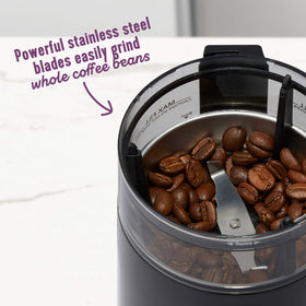 Mr Coffee removable chamber enables easy cleaning after grinding