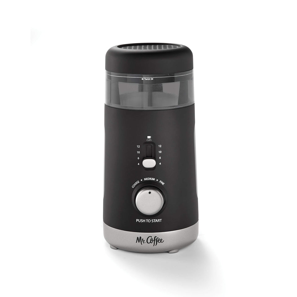 Mr Coffee Automatic Grinder with stainless steel blades for quick even grinding