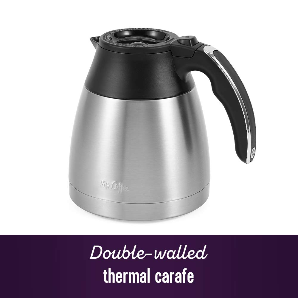 Mr. Coffee Brew Strength selector lets you customize boldness.