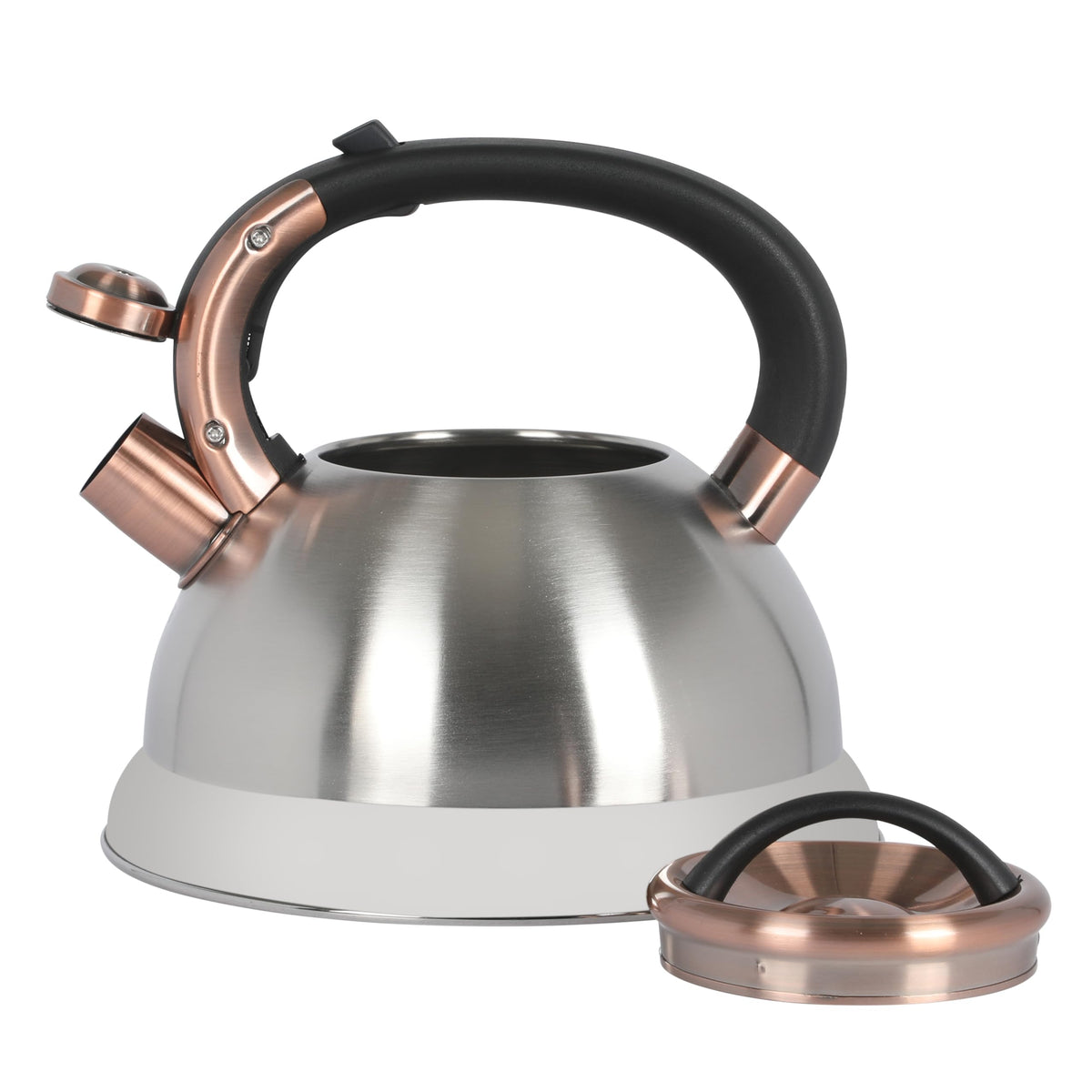 Mr. Coffee Flintshire kettle’s nylon stay-cool handle keeps hands safe during lifting.