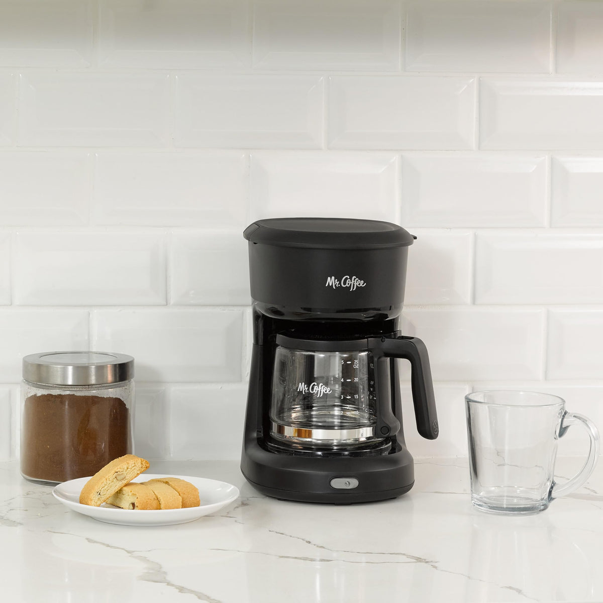 Mr. Coffee Grab-a-Cup Auto Pause enables pouring a cup mid-brew.