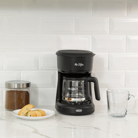 Mr. Coffee Grab-a-Cup Auto Pause enables pouring a cup mid-brew.