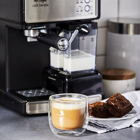 Mr. Coffee home barista beverages ready for serving