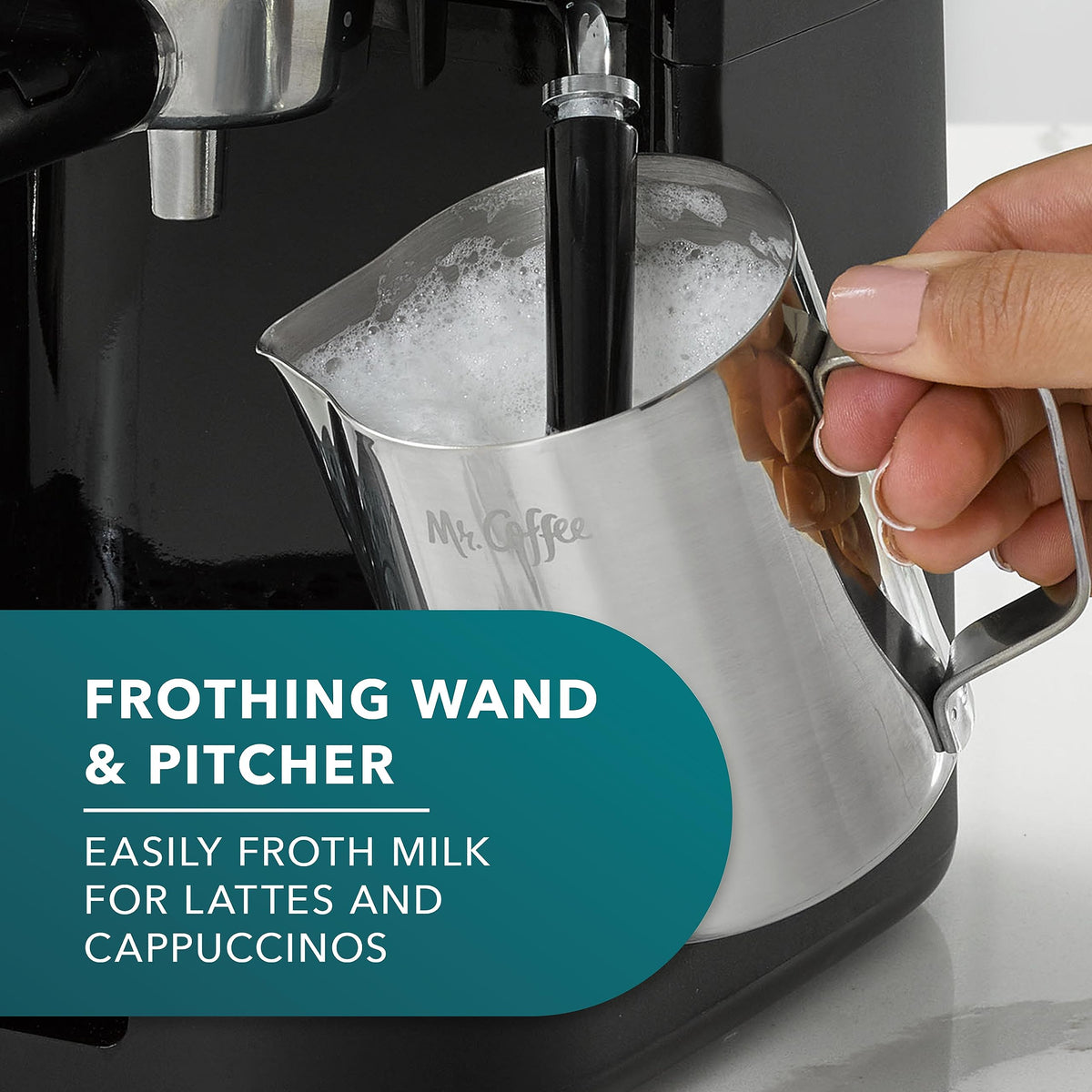 Mr. Coffee steam brewing system for bold espresso and authentic cafe flavors