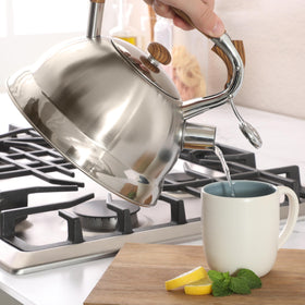 Whistling spout on the Woodmont kettle signals when water boils