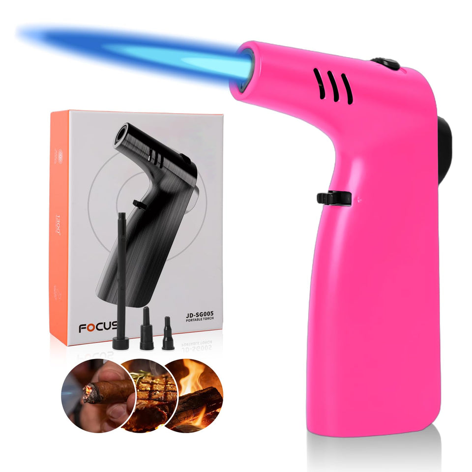 MR.COUNT butane torch with precision ignition for caramelizing and searing at home.