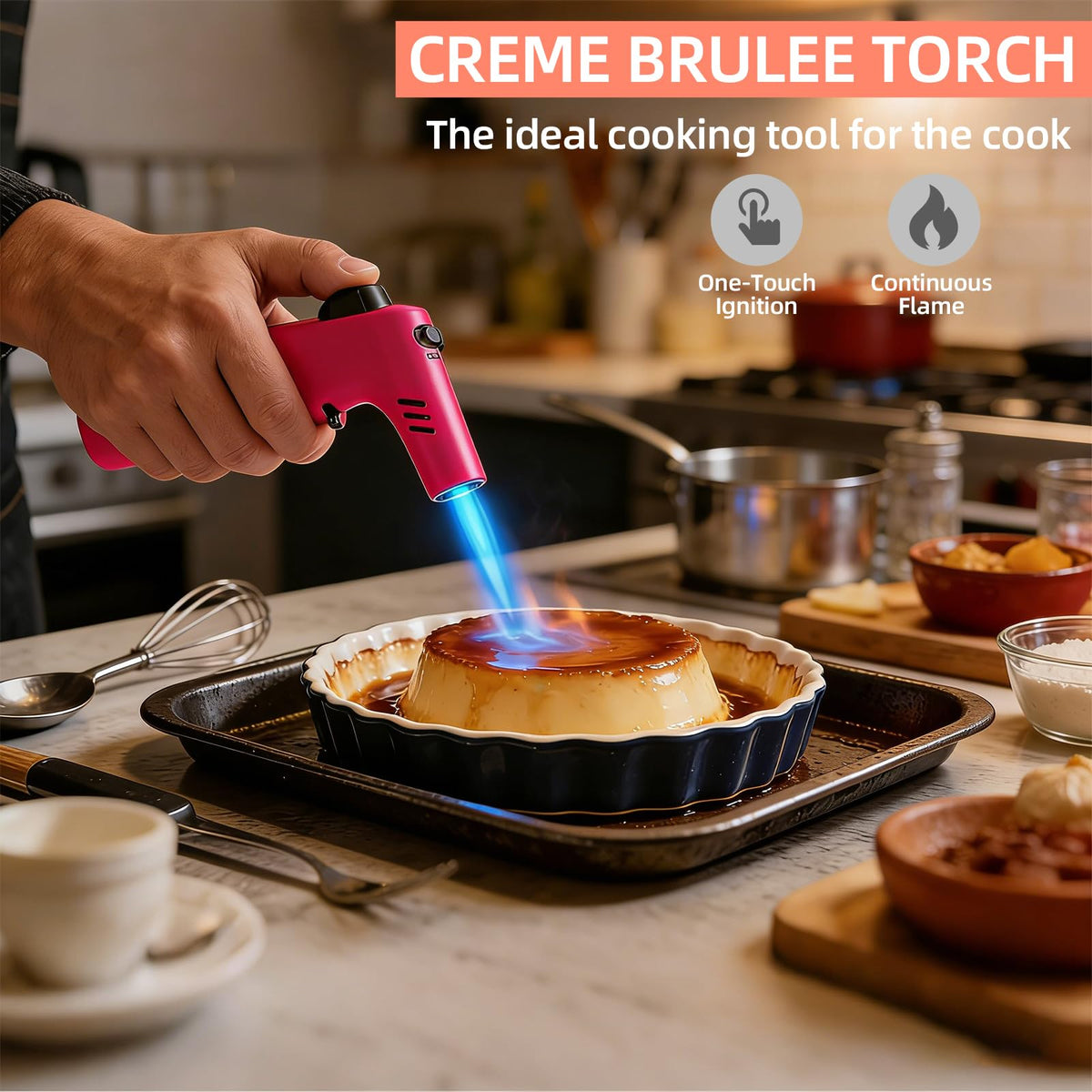 MR.COUNT torch safety lock enables continuous flame for extended tasks safely.
