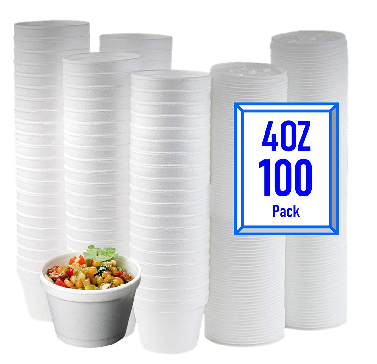 Mr Miracle 4oz foam cup with vented lid for safe takeout transport