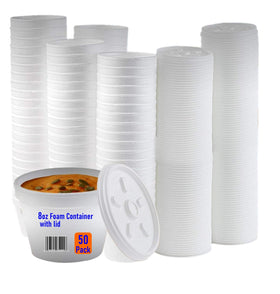 Mr Miracle foam bowl 8oz front view for easy portion control and handling.