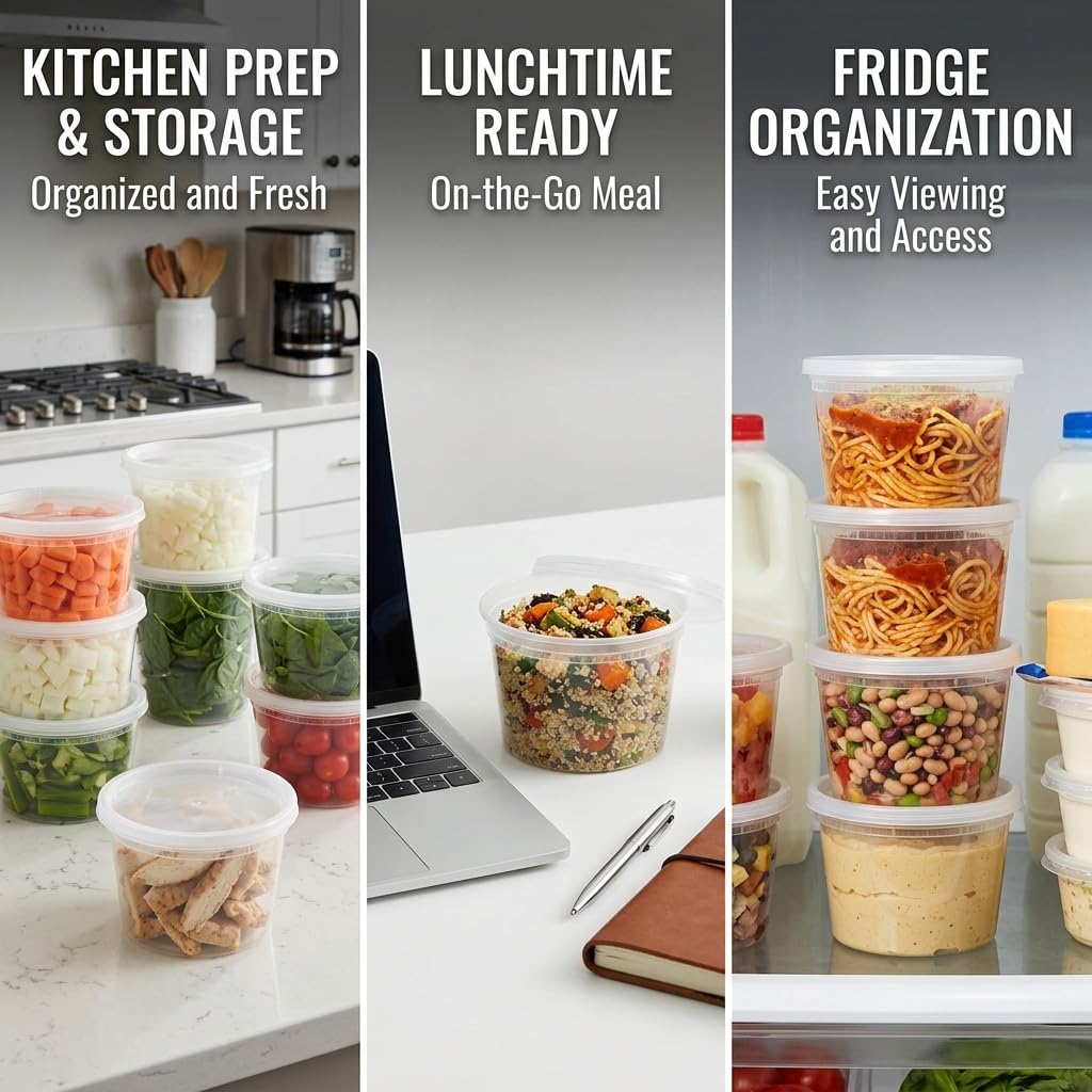 Mr Miracle freezer safe deli container keeps portions fresh in the freezer.