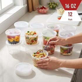 Mr Miracle microwave safe deli container ready for reheating meals.