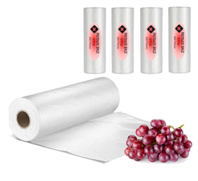 Mr Miracle 12x20 clear produce bag on roll, easy visibility for fresh fruits and vegetables