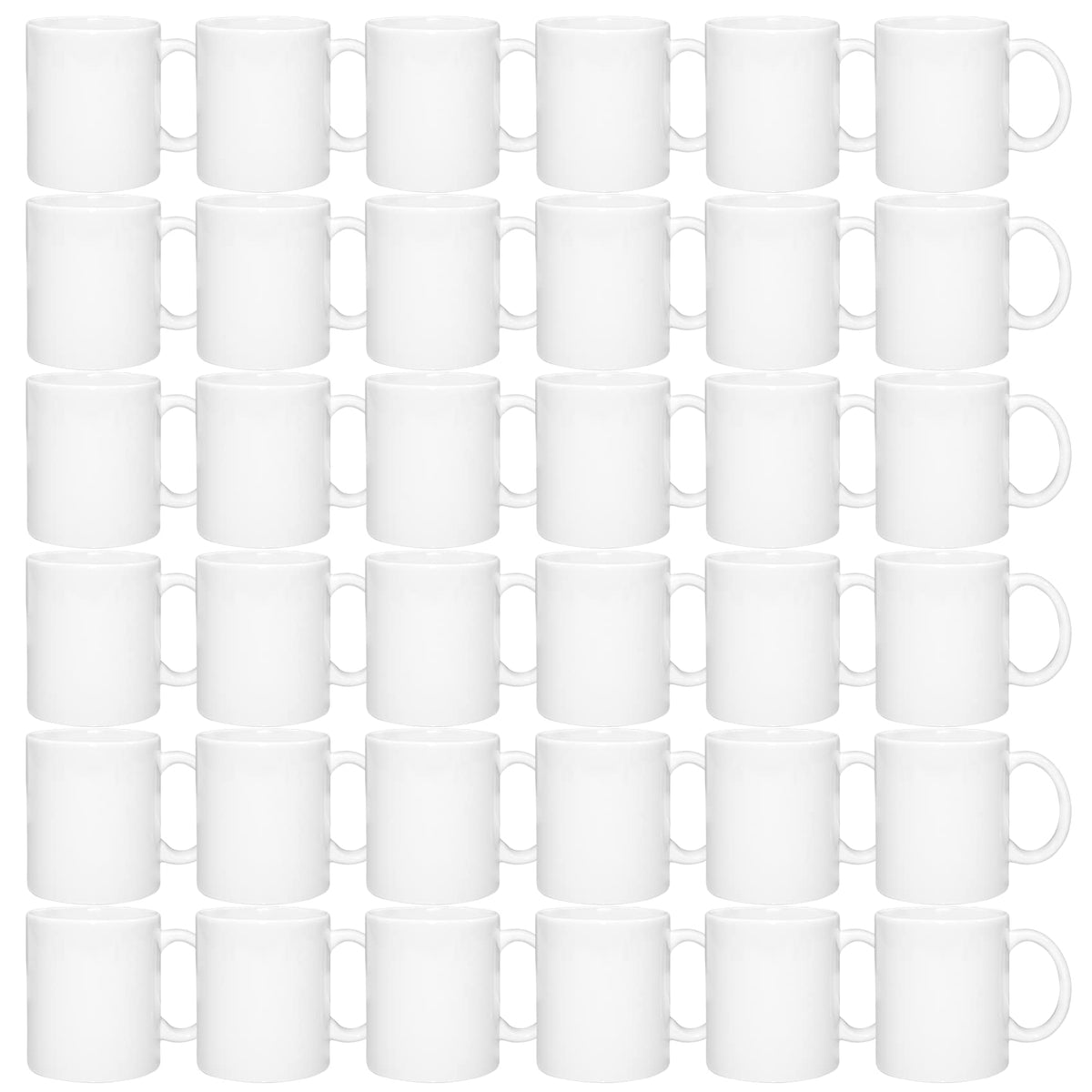 MR.R 11oz white ceramic mug side view for daily coffee and tea