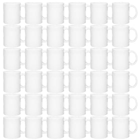 MR.R 11oz white ceramic mug side view for daily coffee and tea