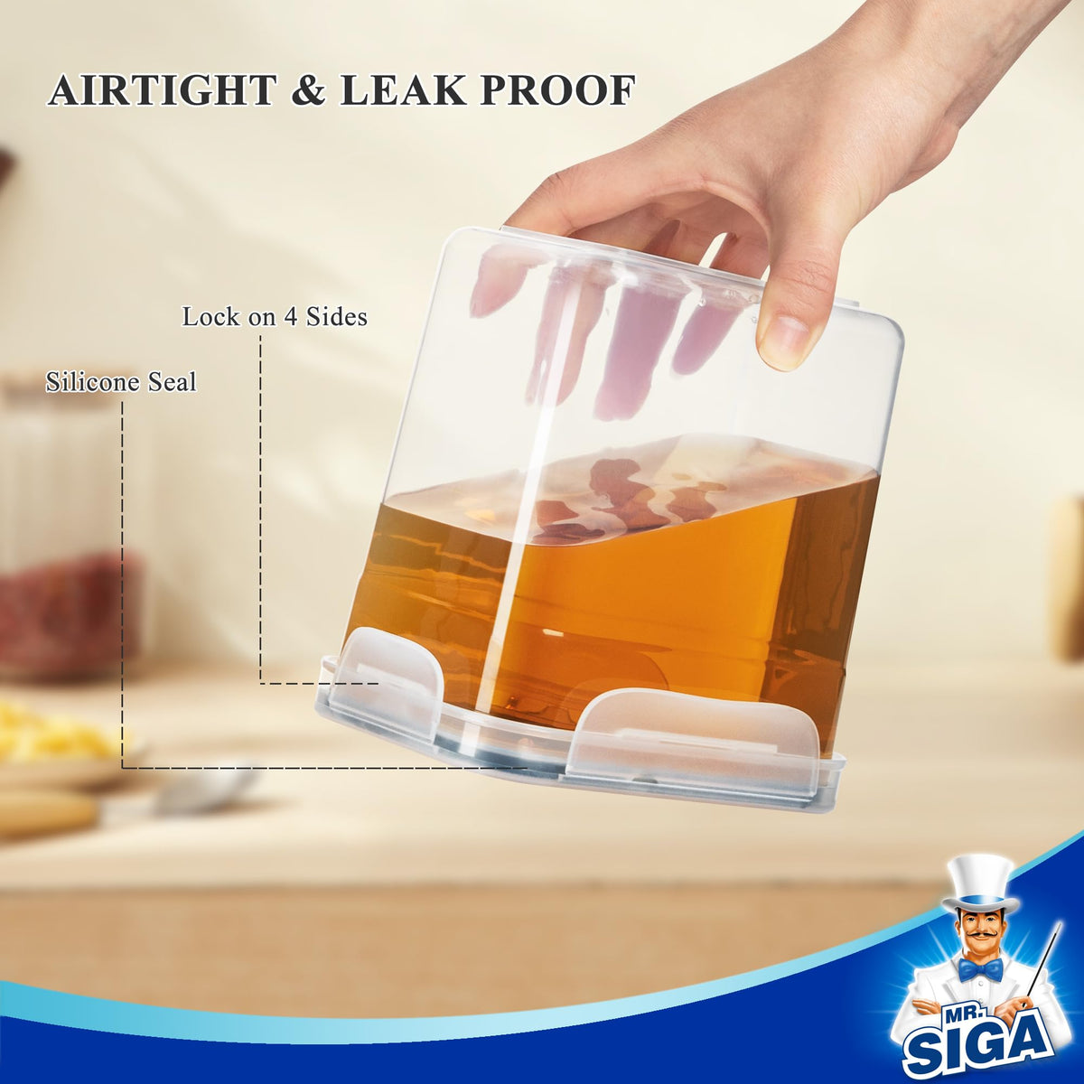 MR.SIGA BPA-free materials keep pantry storage safe and worry-free.