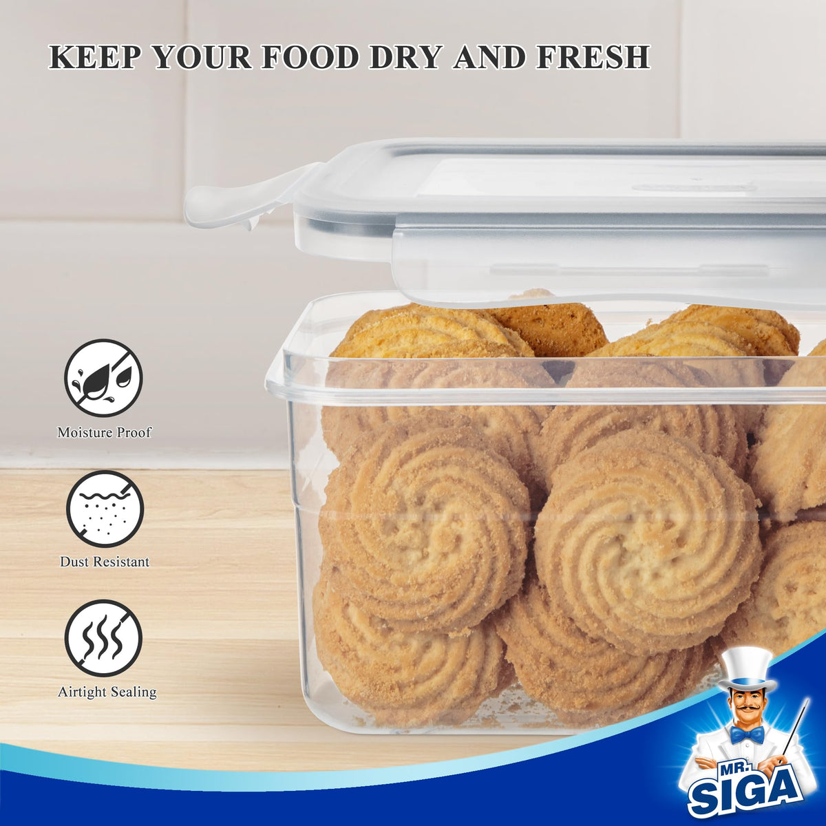 MR.SIGA clear body allows quick content identification at a glance.