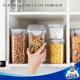 MR.SIGA easy-close lids for quick, secure storage use.