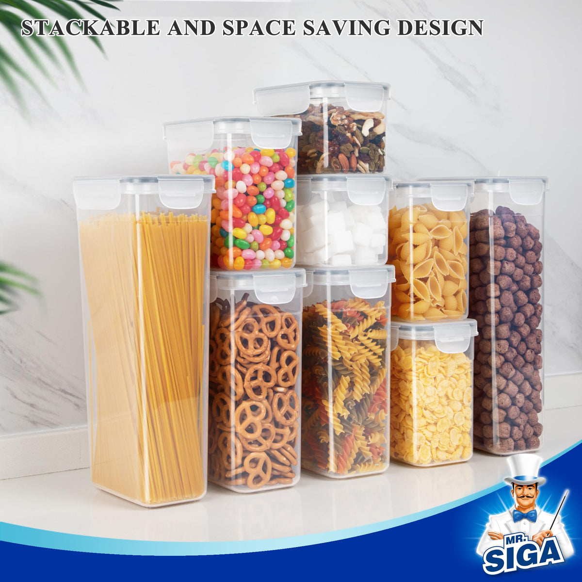 MR.SIGA kitchen pantry organization for a neat, clutter-free space.