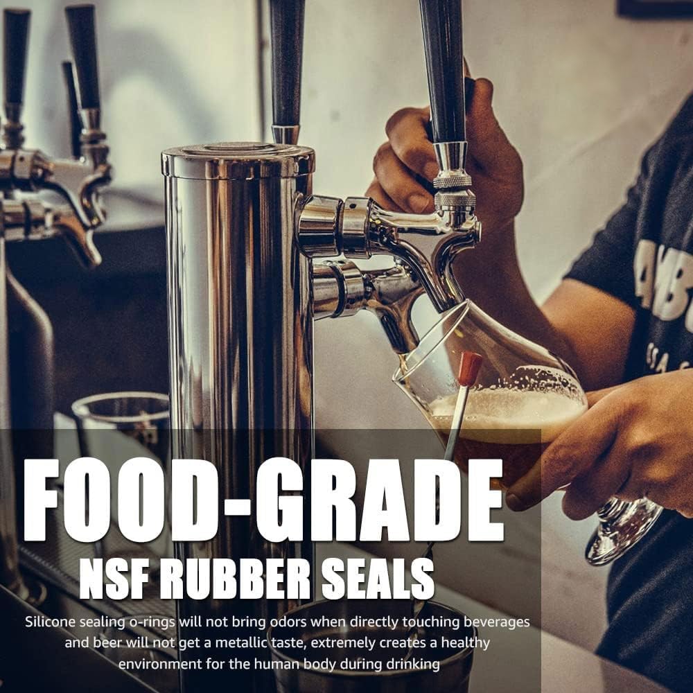 MRbrew Draft Keg Tap demonstrates foaming-free, drip-free pouring