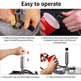 MRbrew piston-handled keg pump for effortless, power-free beer pours