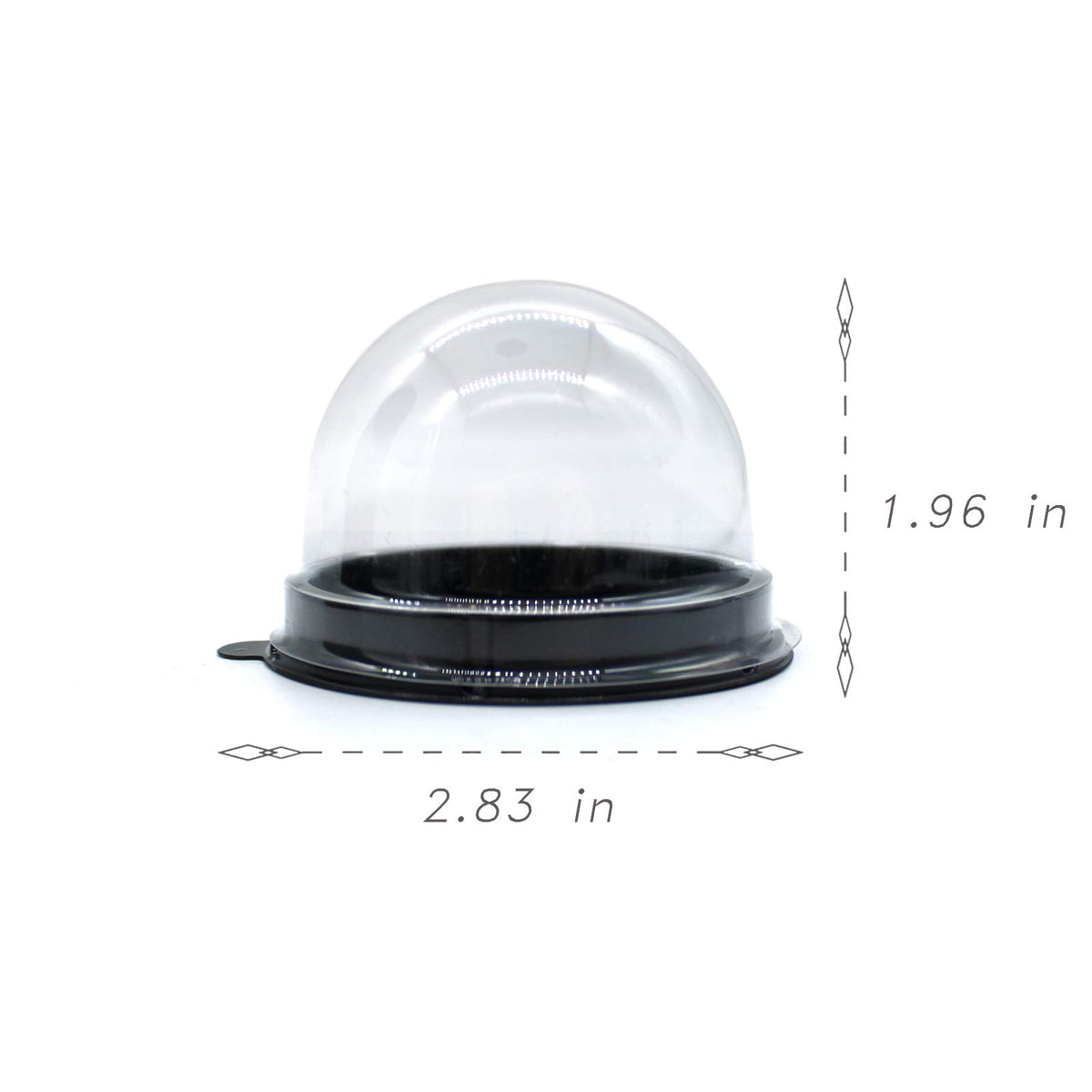 MR.FOAM dome-top container offering a clear view for easy display at parties.