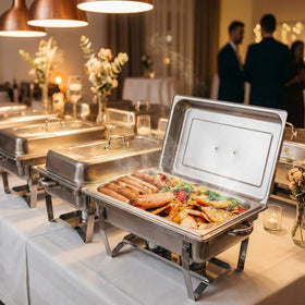 MRIISEL chafing dish with food pan elevates buffet presentation and warmth