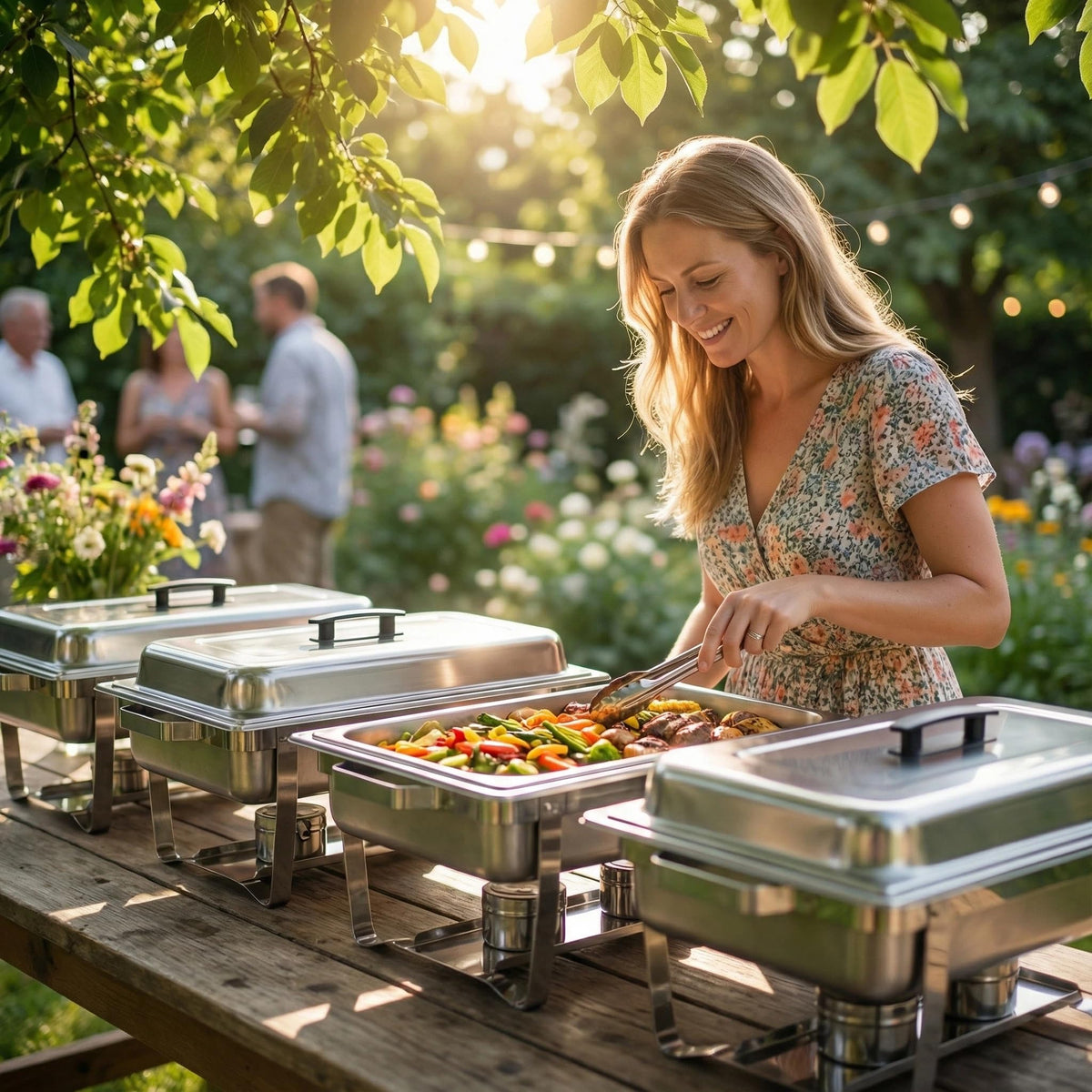 MRIISEL folding frame chafing dish for easy transport