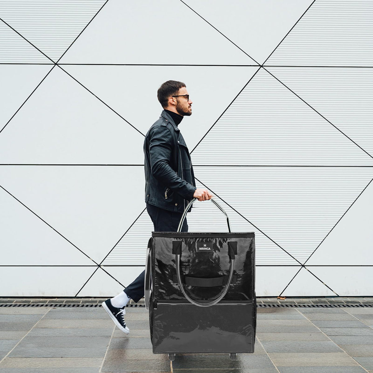 MRINCA 6-pocket rolling tote highlights organized shopping for groceries and trips