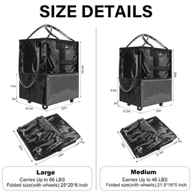 MRINCA top flap double-zipper design keeps items secure during travel
