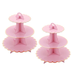 MRPAPA pink cupcake stand assembly for quick party dessert displays.