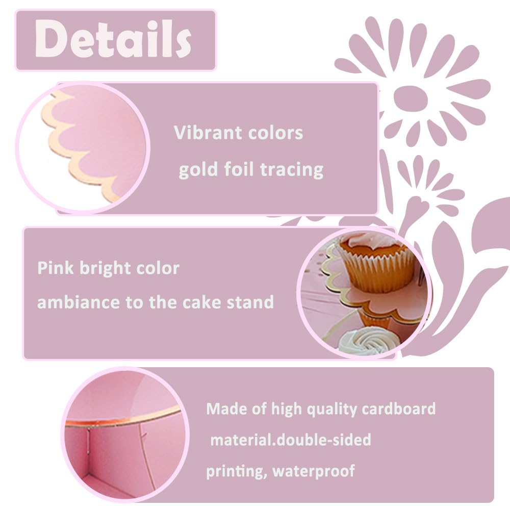 MRPAPA pink cupcake stand doubles as a versatile serving tray for desserts.