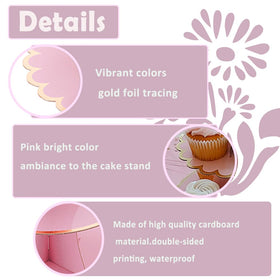 MRPAPA pink cupcake stand doubles as a versatile serving tray for desserts.