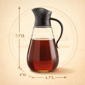 Automatic pour lid in action for one-handed pouring at breakfast