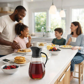 Store-n-pour oil and vinegar dispenser for versatile kitchen use