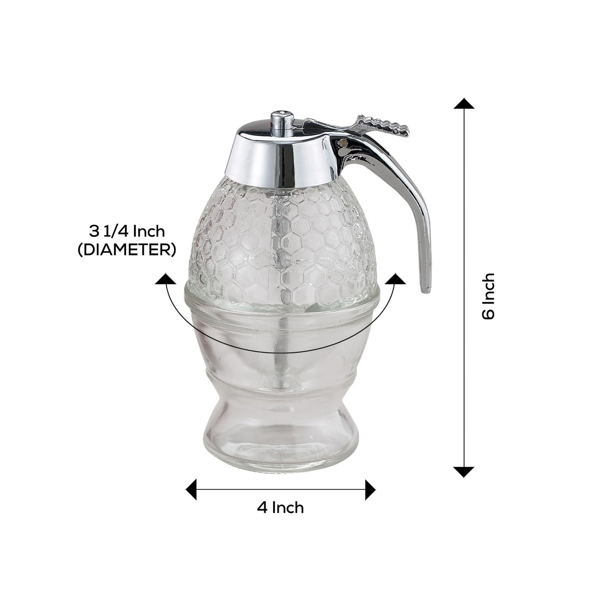 Mrs. Anderson's Baking syrup dispenser center spout enables clean pours with minimal drips.
