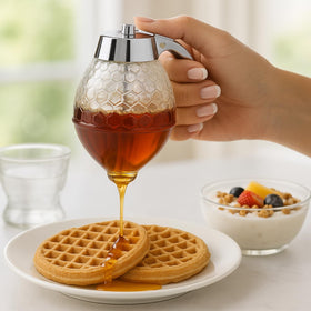 Mrs. Anderson's Baking stand can be warmed with water to keep syrups soft.