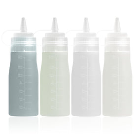 Mrsdry 16 oz silicone condiment squeeze bottle for sauces and dressings