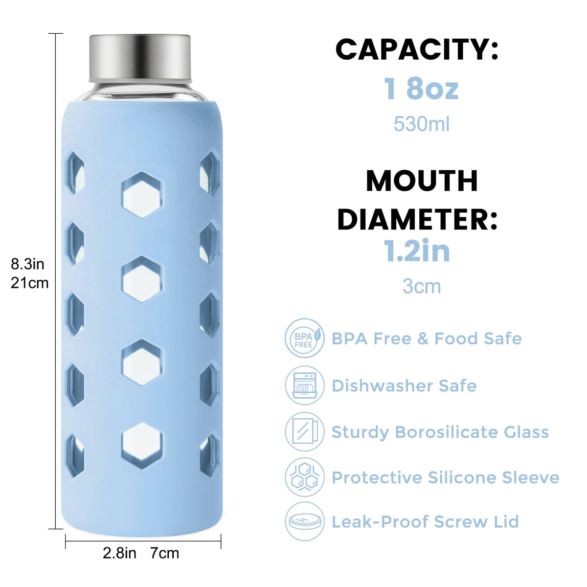 Mrsdry silicone sleeve on a colorful bottle offers improved grip and impact protection.