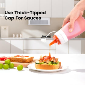 Mrsdry thin-tip bottle ready for oil or syrup drizzle.