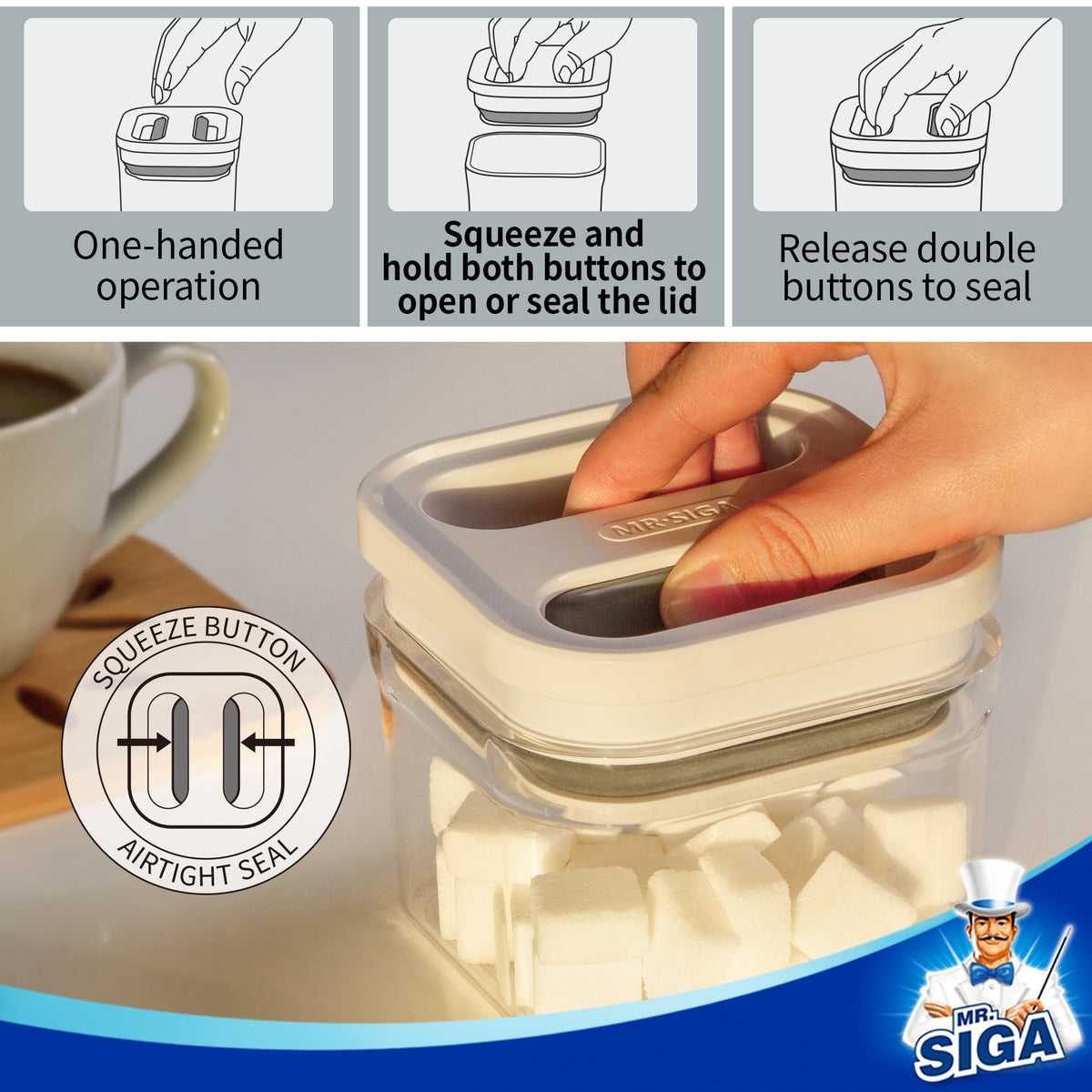 MR.SIGA 360ml small container perfect for snacks and spices.
