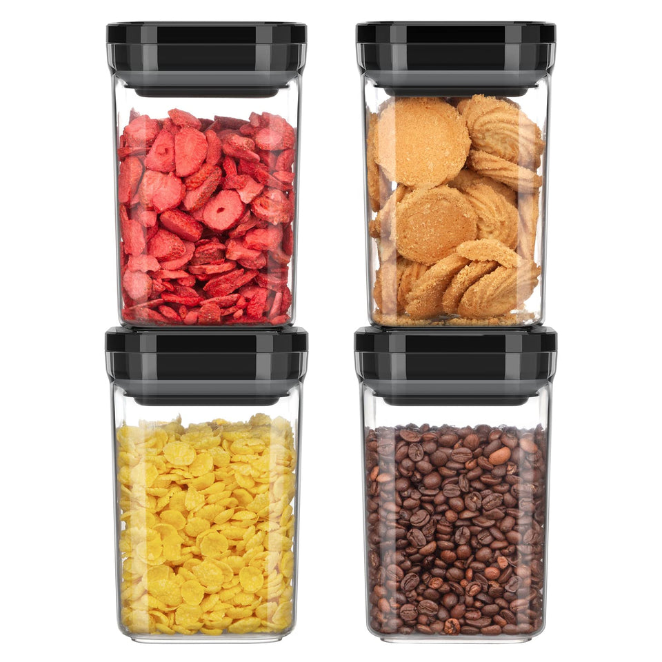 MR.SIGA airtight 1 L container with clear body for quick content check.