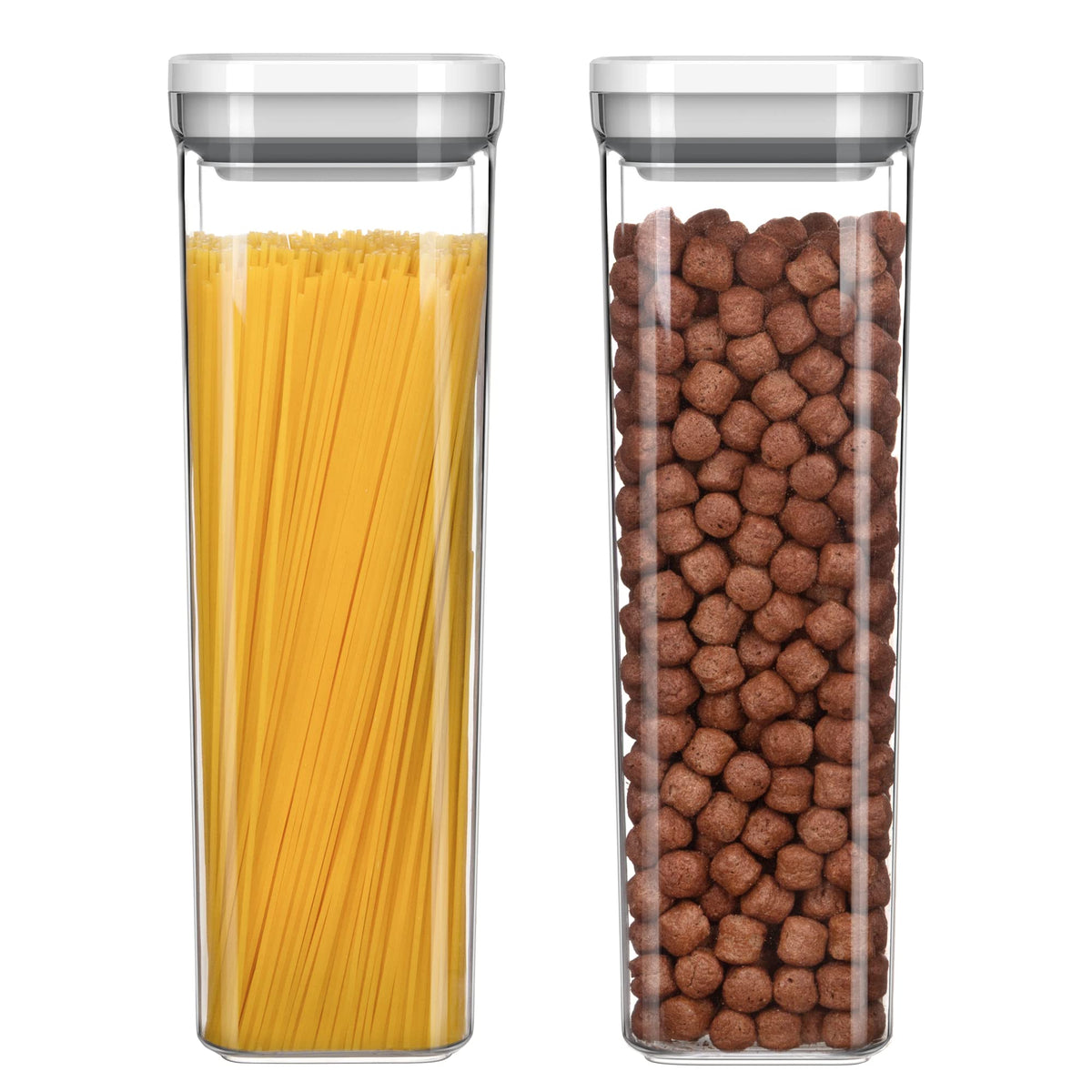 MR.SIGA airtight container with clear body keeps cereals fresh and visible.