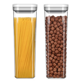 MR.SIGA airtight container with clear body keeps cereals fresh and visible.