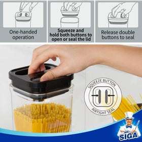 MR.SIGA small 12 oz container ideal for snacks and nuts.