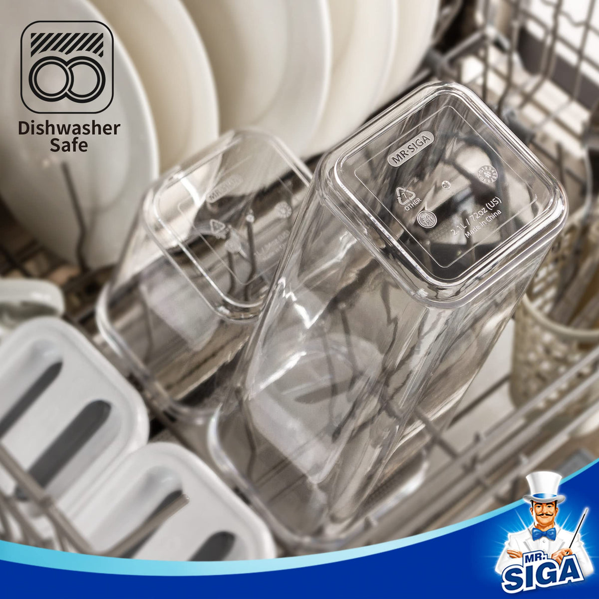 MR.SIGA dimensions 4.2 x 4.2 x 12.6 inches for planning your shelf.