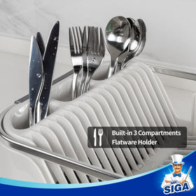 MR.SIGA dish drying rack utensil holder keeps flatware orderly