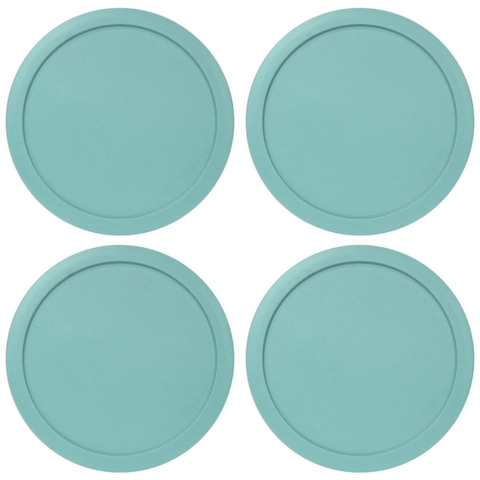 MRX Solutions turquoise Pyrex 2-cup lid with airtight, leakproof seal.