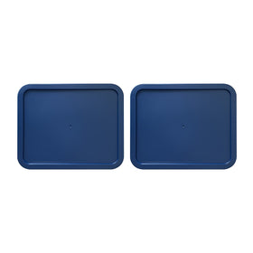 MRX Solutions Pyrex 3-Cup blue lid on 7210-PC for airtight storage